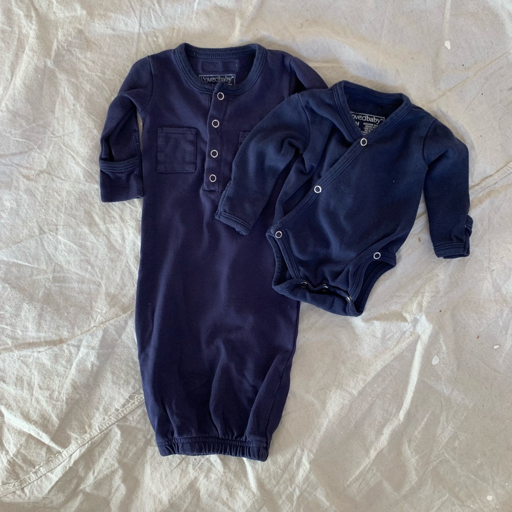 L’oved Baby 0-3 Month Navy Blue Bundle